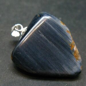 Natural Pietersite Polished Silver Pendant from Namibia - 1.3" - 6.31 Grams