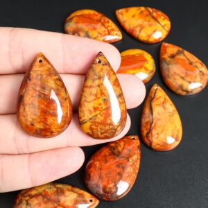 Rare Red Brown Pietersite Teardrop Pendant Grade Aaa Genuine Natural One Of A Kind Gemstone