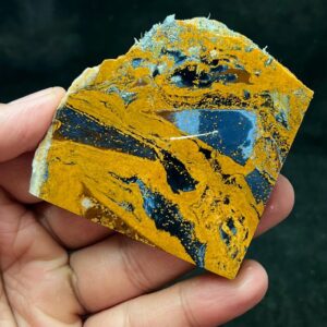 Blue Gold Pietersite Rough Slice | Natural Tempest Crystal 97.5g 69x68x8mm Blue Gold Pietersite Rough Slice | Natural Tempest Crystal 97.5g 69x68x8mm