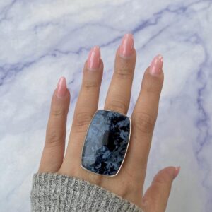 Pietersite Adjustable Ring / 925 Sterling Silver / Healing Gemstone / Gifts For Her / Octagon Cab / Pietersite Statement Ring / Pit-r-36.
