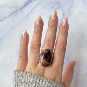 Pietersite Adjustable Ring / 925 Sterling Silver / Healing Gemstone / Gifts For Her / Oval Cab / Pietersite Statement Ring / Pit-r-270.