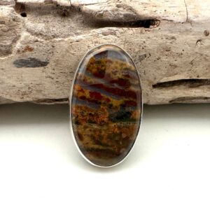 Adjustable Pietersite Ring, 925 Sterling Silver, Size 7-9