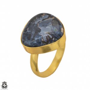Pietersite Ring Meditation Ring 24K Gold Ring GPR1447