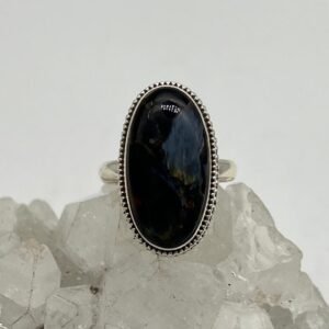 Oval Pietersite Ring, Size 11