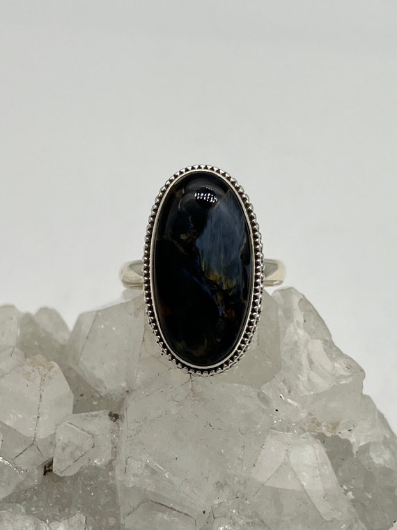 Oval Pietersite Ring, Size 11