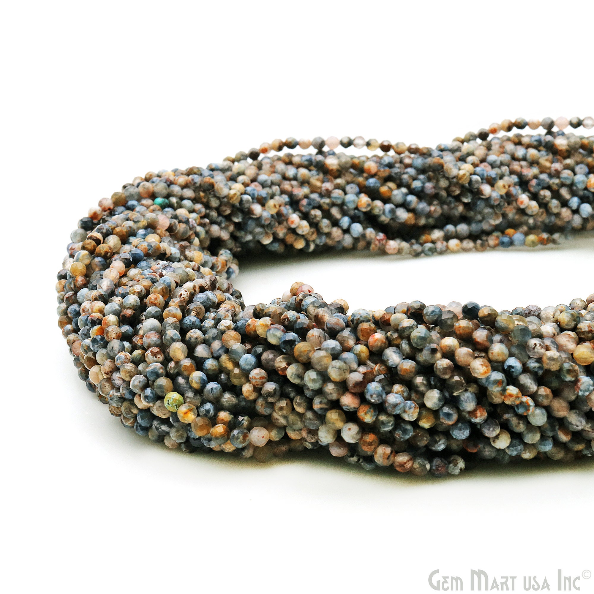 Pietersite Gemstone Beads Rondelle, 3mm Pietersite Faceted Round Beads, Curtain Beads, Gemstone Rondelle Beads, Gemmartusa, Rlps-70042