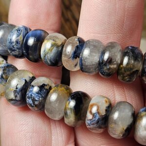 Rare & Radiant: Natural Pietersite and Quartz Rondelle Bracelets