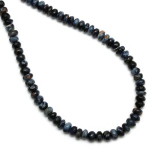 Pietersite Smooth Roundel Beads - 4 Mm To 5 Mm - Pietersite Roundel Beads - Gem Quality , 18 Inch Full Strand, Price Per Strand