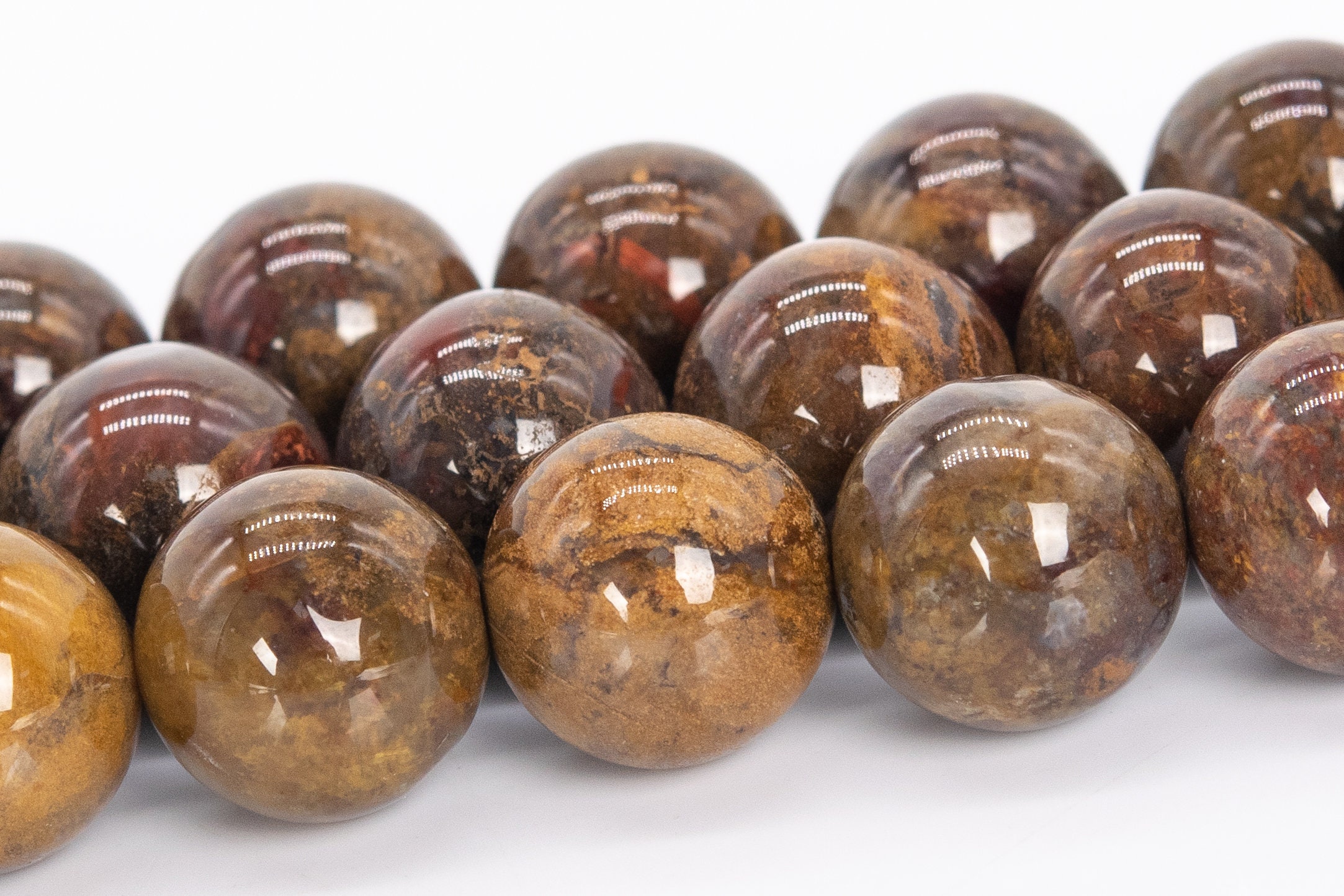 11-12mm Brown Pietersite Beads Colombia Grade Aa Genuine Natural Gemstone Full Strand Round Loose Beads 15" (111983-3463)