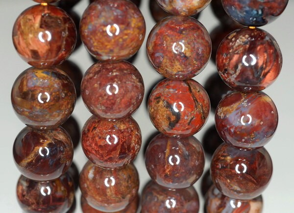 12-13mm Genuine Pietersite Gemstone Grade Aa Deep Color Round 12-13mm Loose Beads 7 Inch Half Strand (90188144-816)