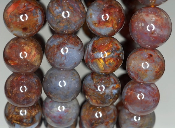 13-14mm Pietersite Gemstone Brown Round 13-14mm Loose Beads 7 Inch Half Strand (90188132-816)