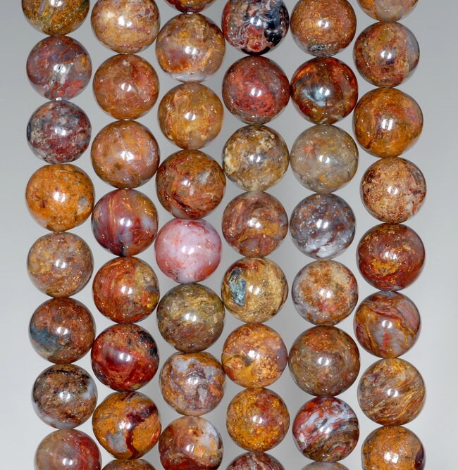 5-6mm Genuine Golden Pietersite Gemstone Grade Aa Round Loose Beads 7.5 Inch Half Strand (80003565-a81)