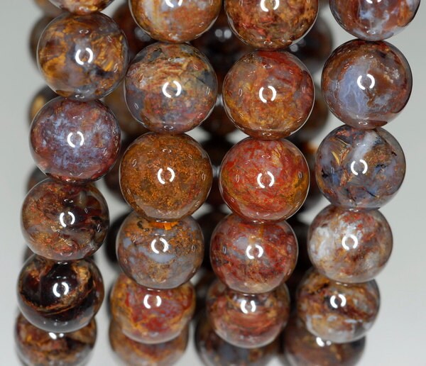 7-8mm Pietersite Gemstone Grade Aa Brown Round 7-8mm Loose Beads 7 Inch Half Strand (90188164-815)