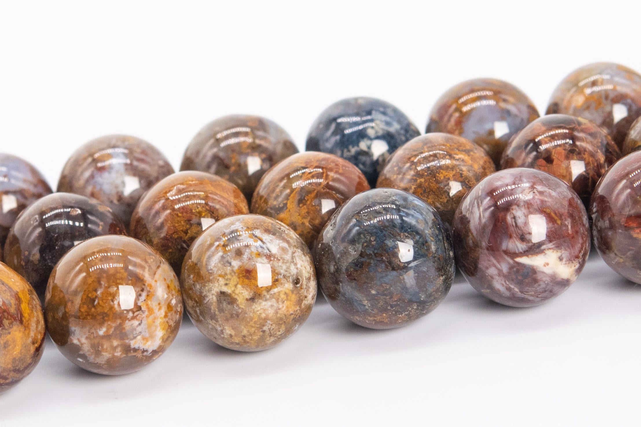 9-10mm Brown Pietersite Beads Colombia Grade Aa Genuine Natural Gemstone Full Strand Round Loose Beads 15" (111974-3461)