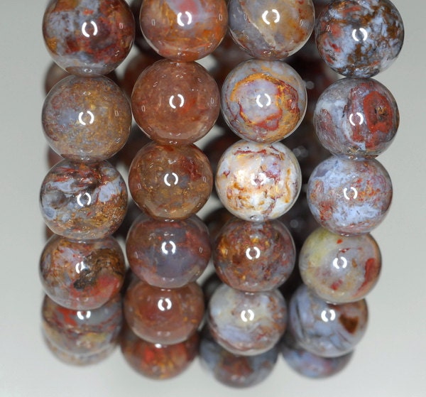 9-10mm Pietersite Gemstone Brown Round 9-10mm Loose Beads 7 Inch Half Strand (90188153-815)