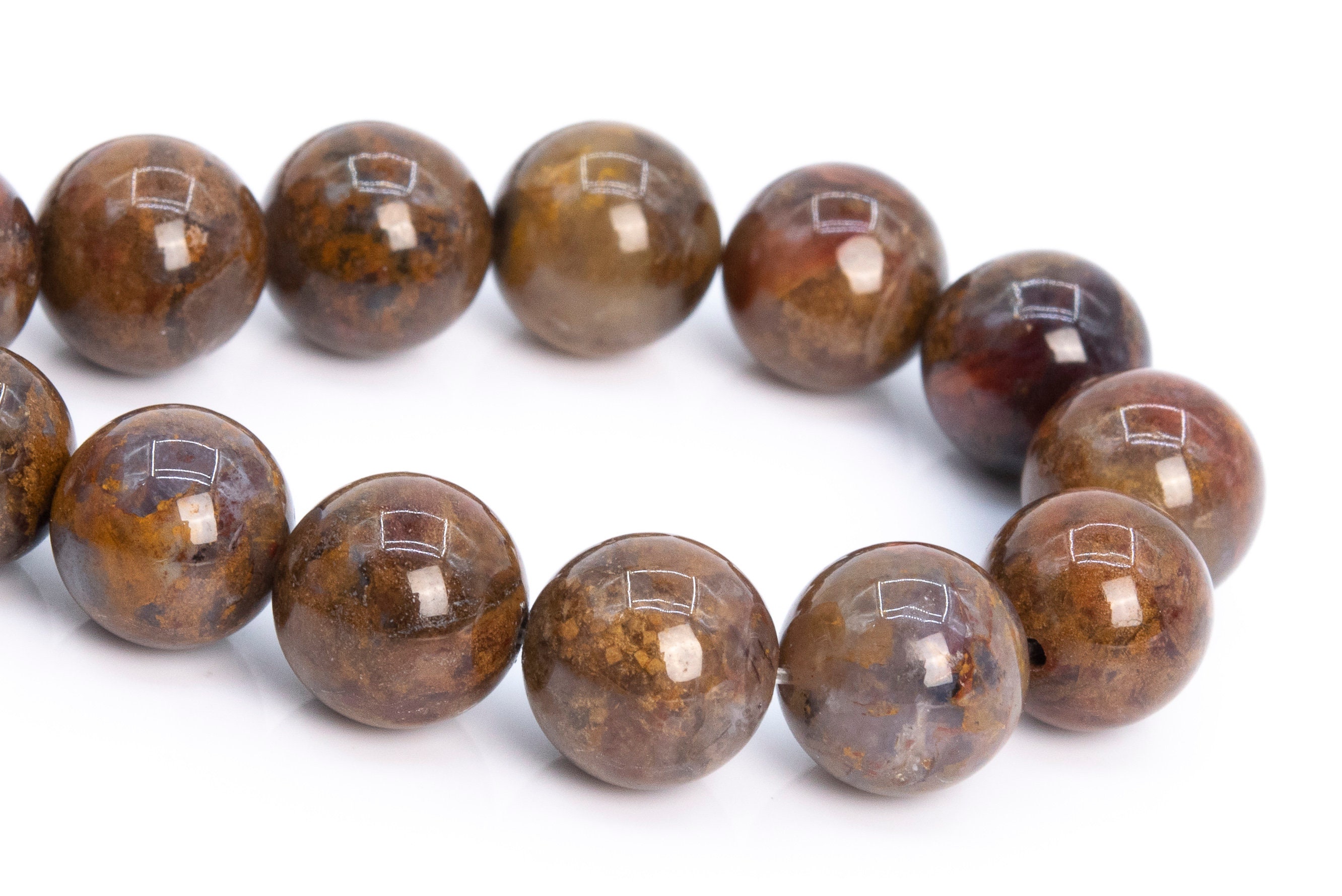 9mm Brown Pietersite Beads Grade Aaa Genuine Natural Gemstone Half Strand Round Loose Beads 7.5" (112672h-3543)