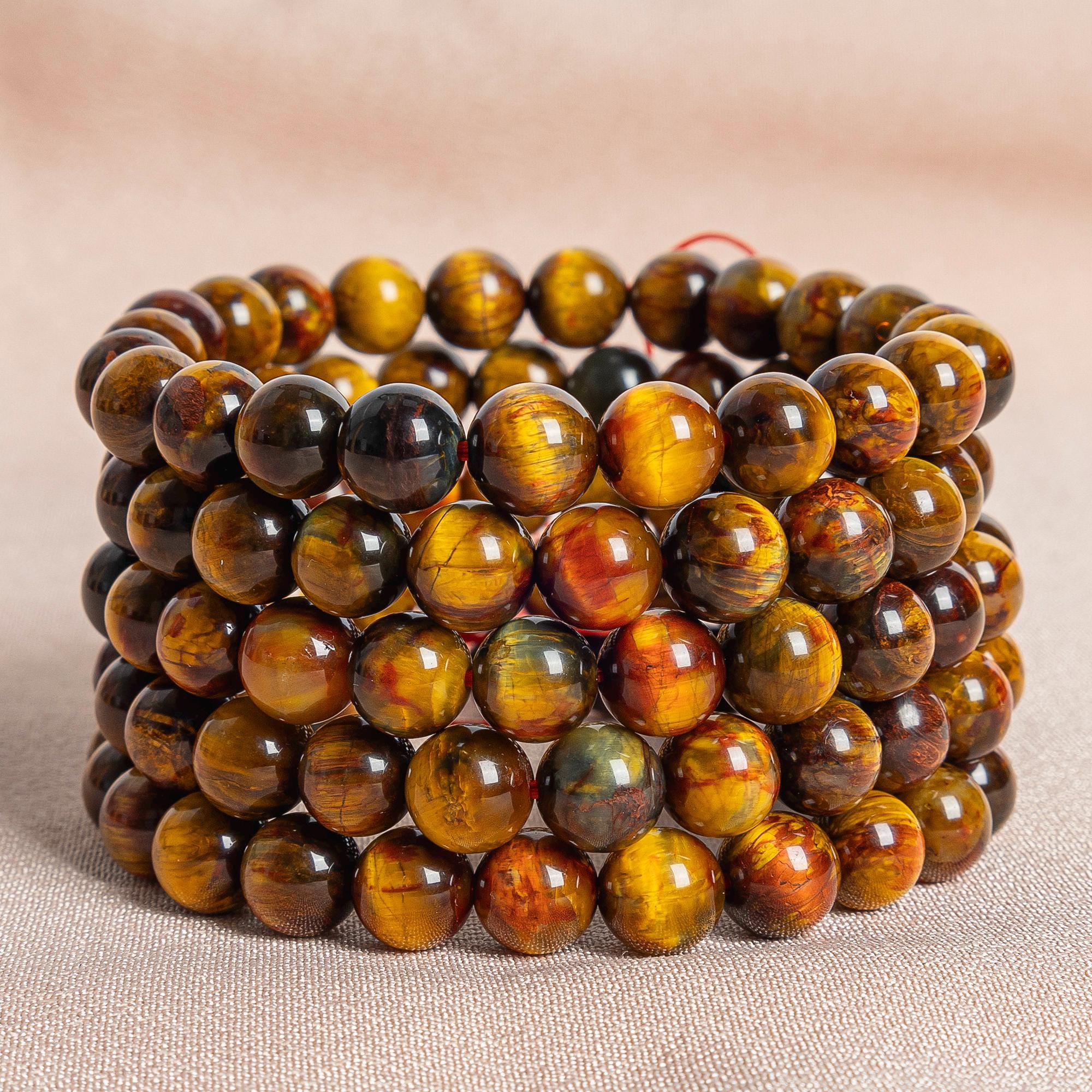 Colombia Pietersite Beads 6.5"/7"/7.5"/8"bracelet Genuine Natural Round Gemstone Beads