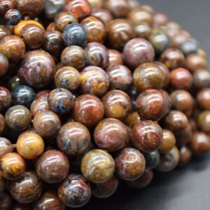 Pietersite Gemstone Round Beads - 4mm, 6mm, 8mm, 10mm sizes - 14" Strand - Natural Gemstone Beads for Jewellery Making | Crystal Beads Pietersite Gemstone Round Beads - 4mm, 6mm, 8mm, 10mm sizes - 14" Strand - Natural Gemstone Beads for Jewellery Making | Crystal Beads