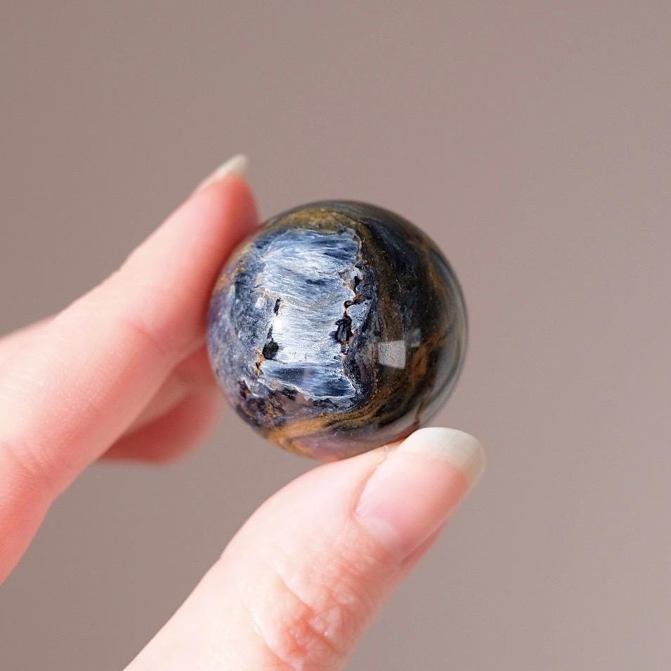 Pietersite Crystal Sphere | Rare Blue Pietersite Sphere