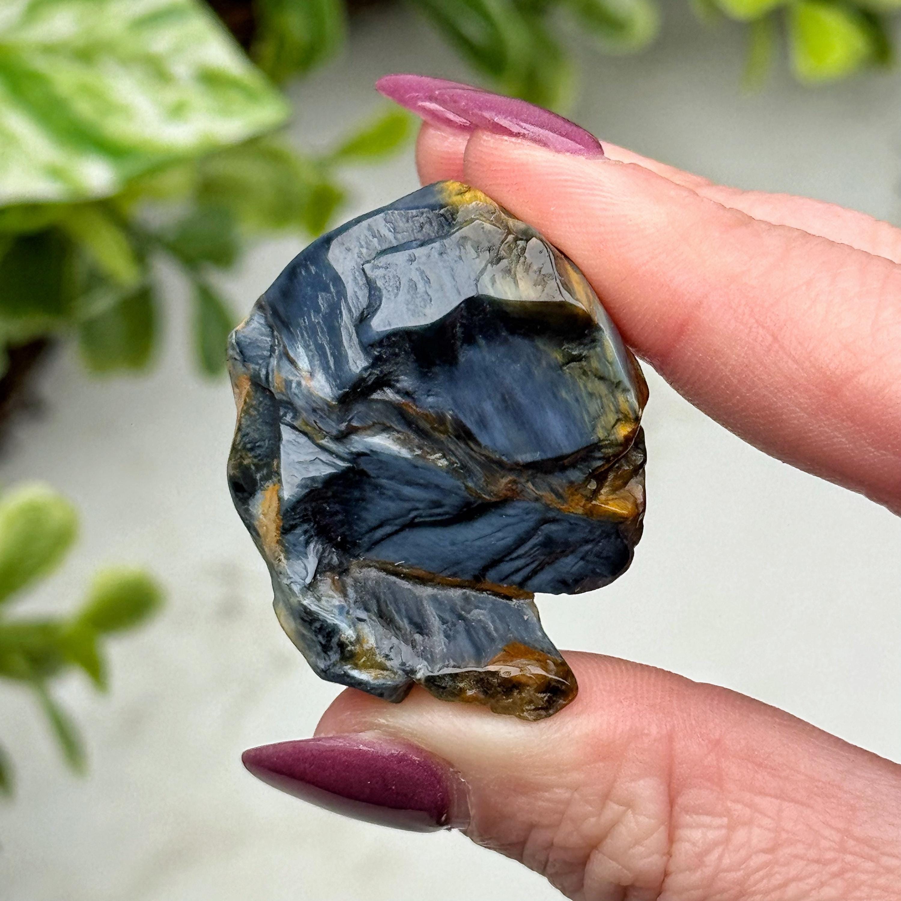 Pietersite Freeform | 18g | - #8 (polished Blue Crystal Chunk, Third-eye Chakra, Healing Stone, Intuition)