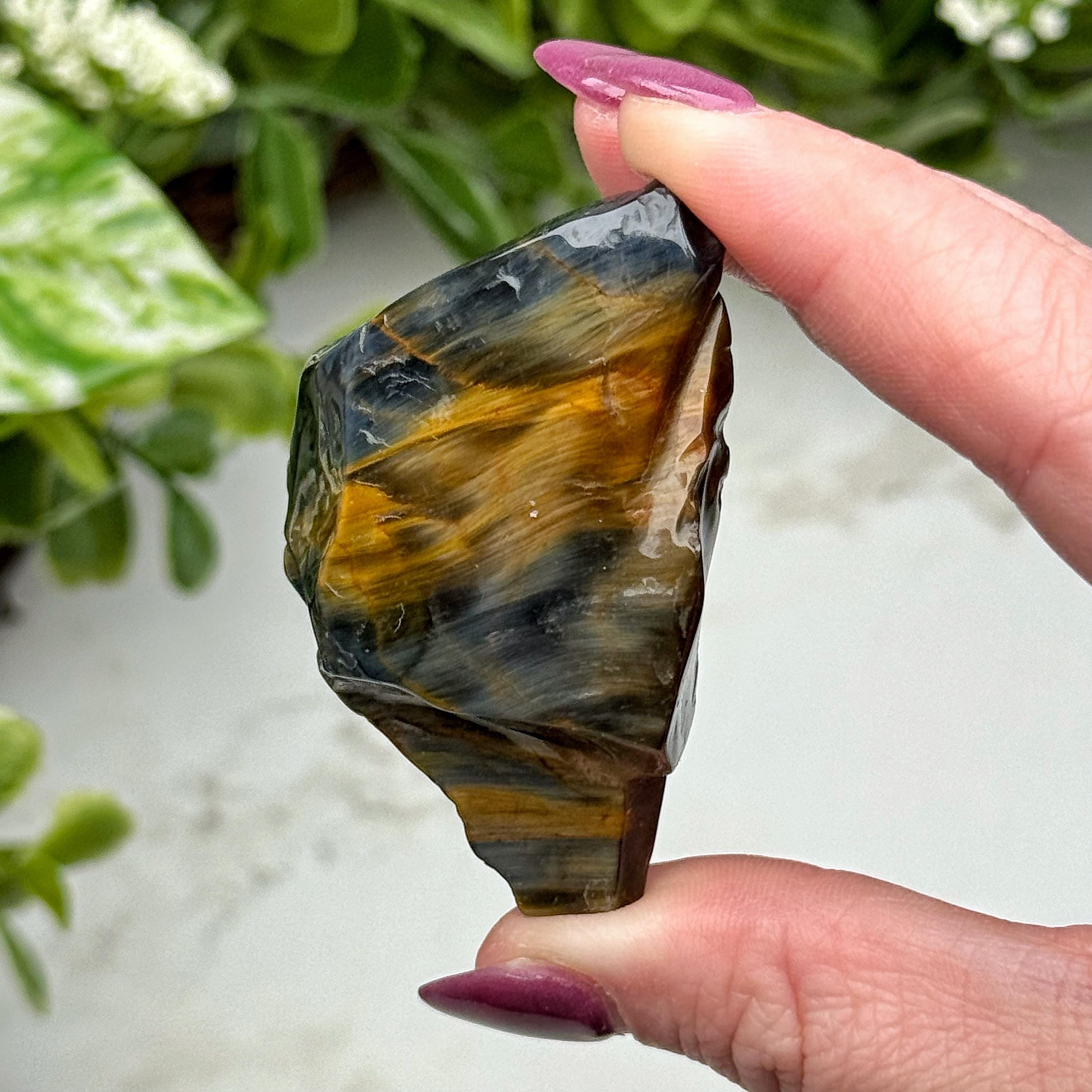 Pietersite Freeform | 27g | - #10 (polished Blue Crystal Chunk, Third-eye Chakra, Healing Stone, Intuition)