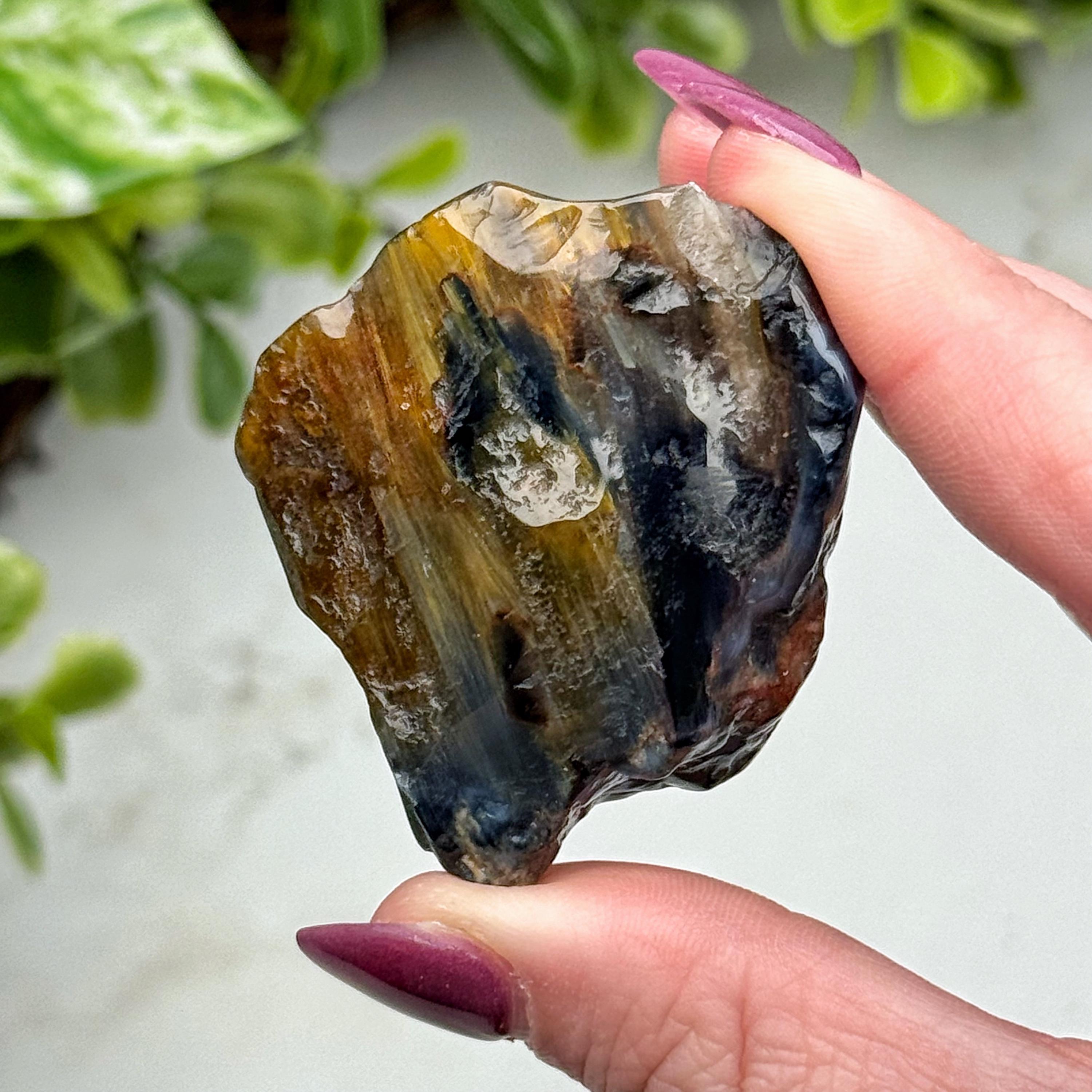 Pietersite Freeform | 28g | - #7 (polished Blue Crystal Chunk, Third-eye Chakra, Healing Stone, Intuition)