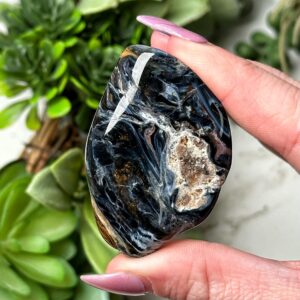 Pietersite Freeform | 22g | - #9 (polished Blue Crystal Chunk, Third-eye Chakra, Healing Stone, Intuition)