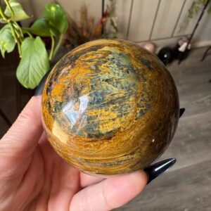 Pietersite Sphere Crystal | Natural Stone Carved and Polished Sphere | Metaphysical Healing & Home Decor