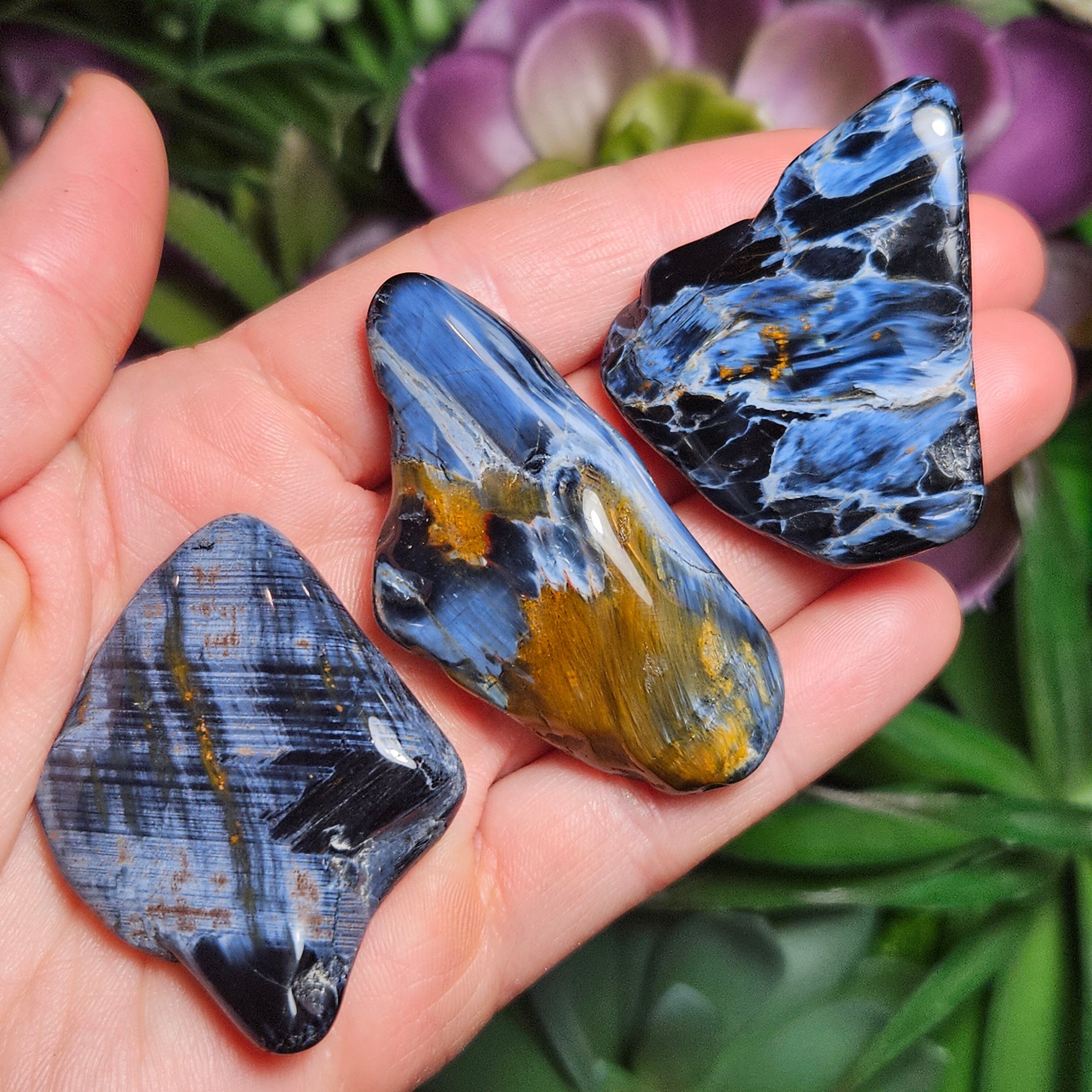 Xl Tumbled Pietersite Gemstone: Blue & Orange Crystal