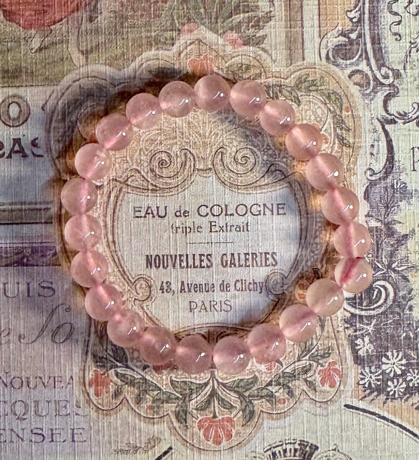 Blushing Beauty Pink Calcite Beaded Bracelet – Handcrafted In Pakistan