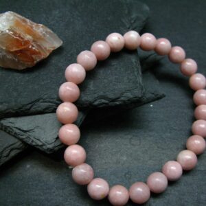 Intense Pink Calcite Genuine Bracelet ~ 7 Inches ~ 8mm Round Beads