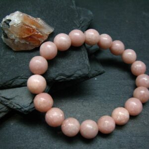 Intense Pink Calcite Genuine Bracelet ~ 7 Inches ~ 10mm Round Beads Intense Pink Calcite Genuine Bracelet ~ 7 Inches ~ 10mm Round Beads