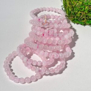 Pink Calcite Bracelet: Stone for Compassion and Self Love | Crystal Jewelry Pink Calcite Bracelet: Stone for Compassion and Self Love | Crystal Jewelry