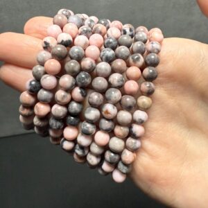 Pink Zebra Calcite 6mm Bracelet Pink Zebra Calcite 6mm Bracelet