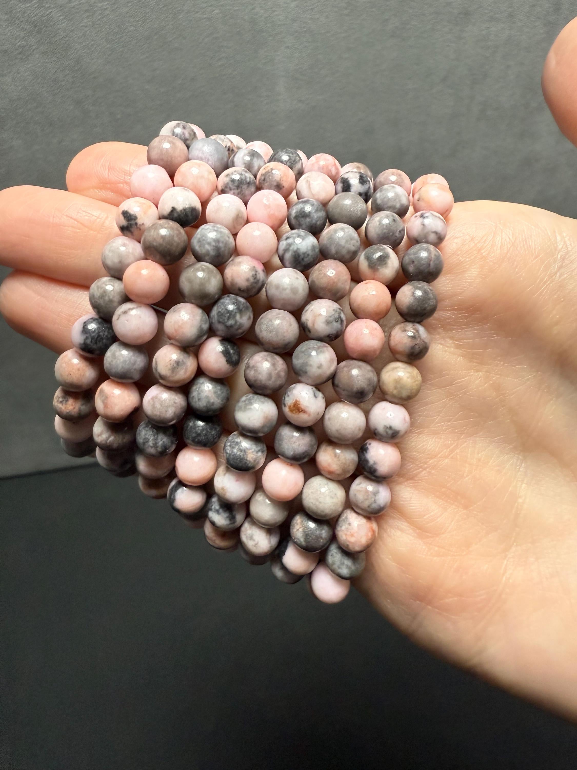 Pink Zebra Calcite 6mm Bracelet Pink Zebra Calcite 6mm Bracelet