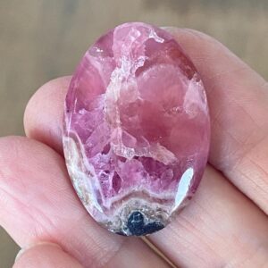 Pink Cobalto Calcite Cabochon, Oval Shape, 34x24 mm