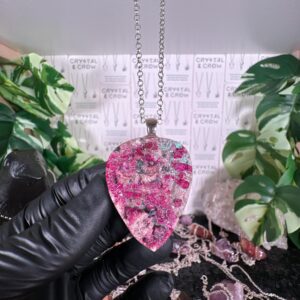 Cobaltoan Calcite Pendant Sterling Silver Necklace