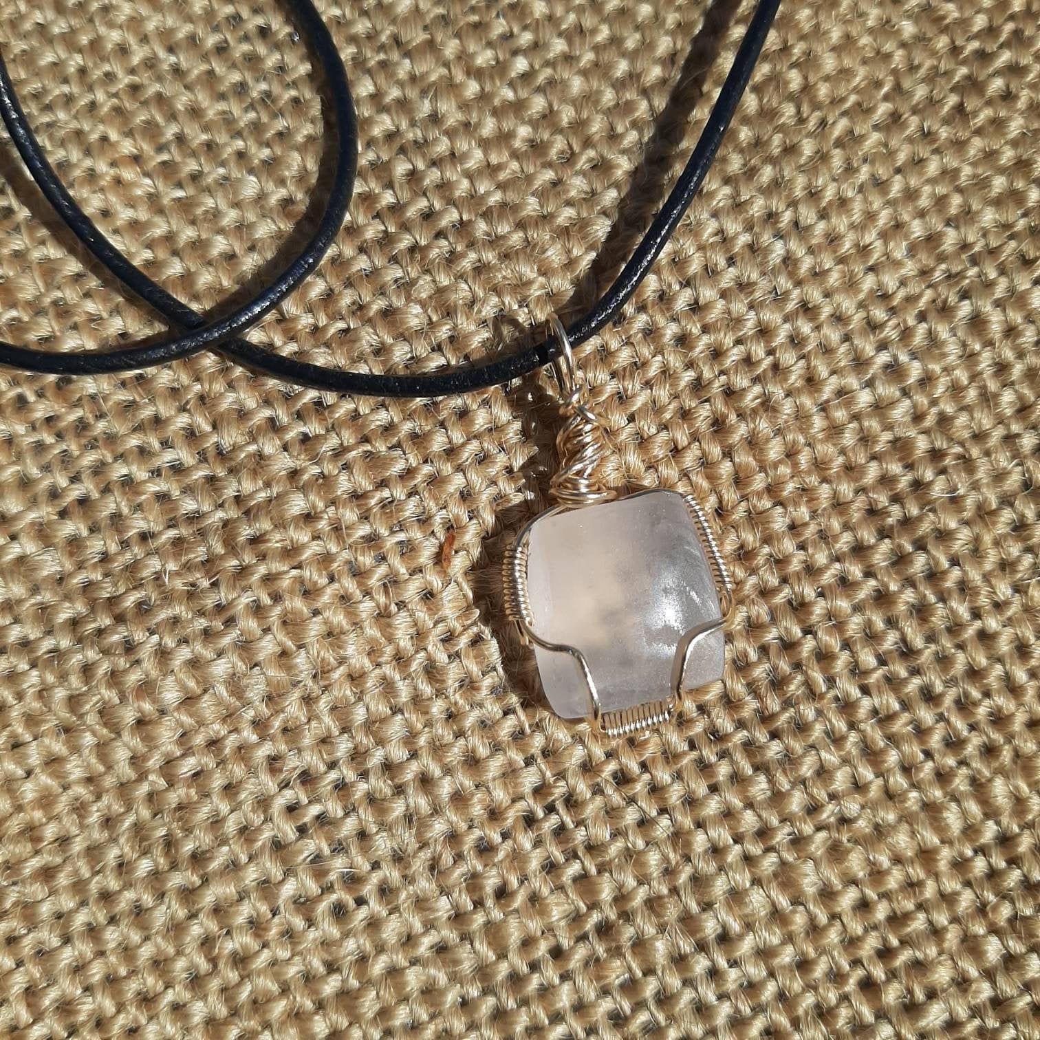 Handcrafted Pink Calcite Necklace, Gold Filled Wire Wrapped Pendant, Oth Style Necklace