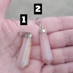 Natural Pink Calcite Pendant | 925 Sterling Silver | Healing Crystal Jewelry | Heart Chakra Stone | Soft Pink Gemstone Necklace