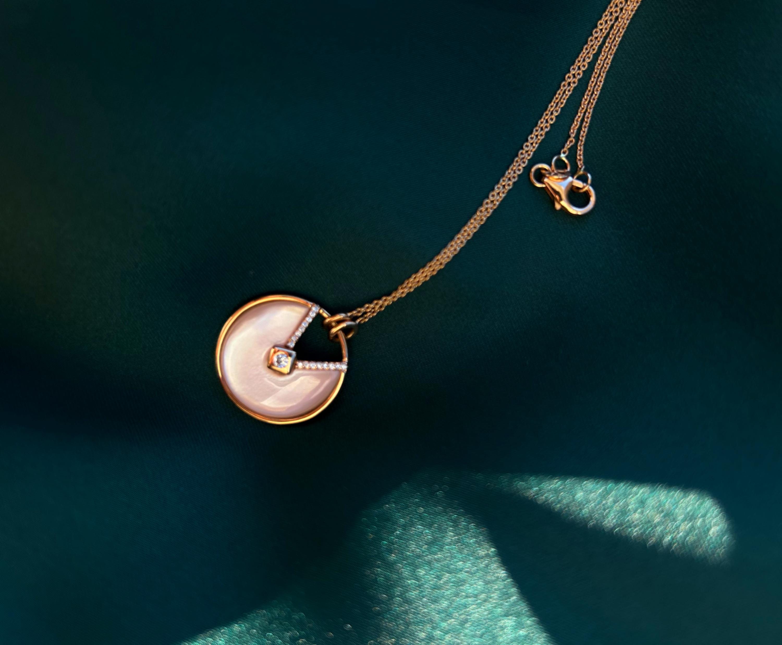 Pink Calcite Pendant Necklace