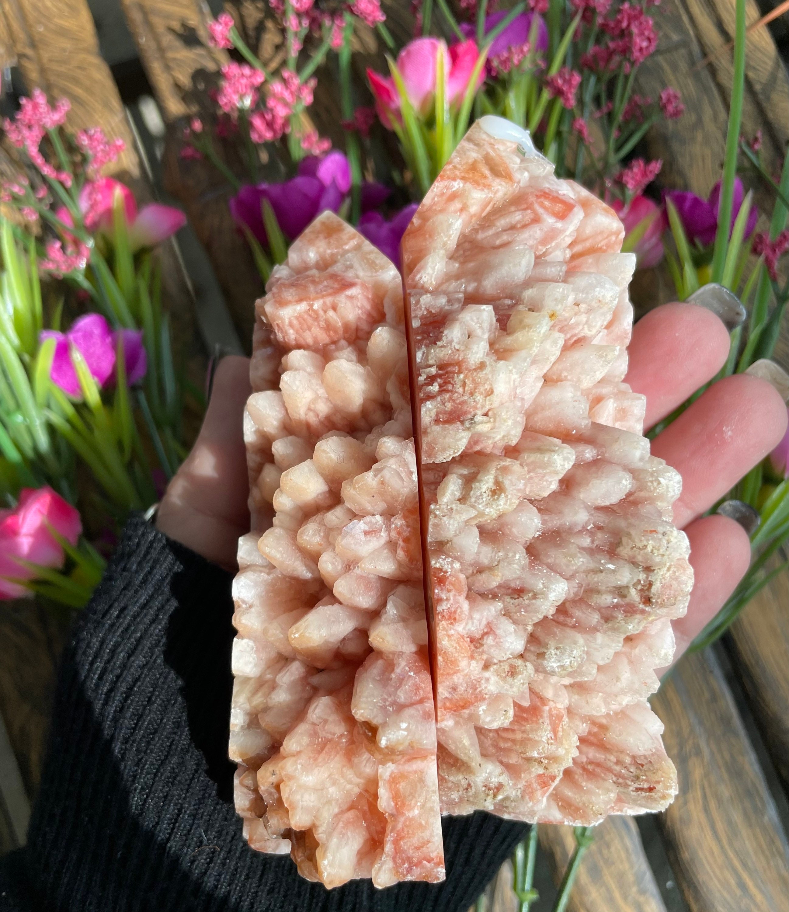 Pink Calcite, Pink Calcite Cluster, Calcite Cluster Tower, Qty. 1