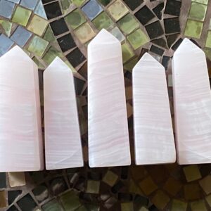 Mangano Calcite, Mangano Calcite Tower, Mangano Pink Calcite, Qty. 1