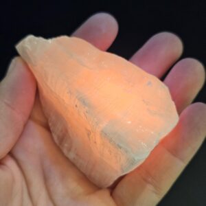 Raw Pink Calcite Crystal Specimen: Uv Reactive