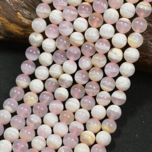 AAA Natural Pink Calcite Gemstone Bead 6mm 8mm 10mm Round Bead, Gorgeous Natural Pale Pink Color Calcite Gemstone Bead, High Quality 15.5"