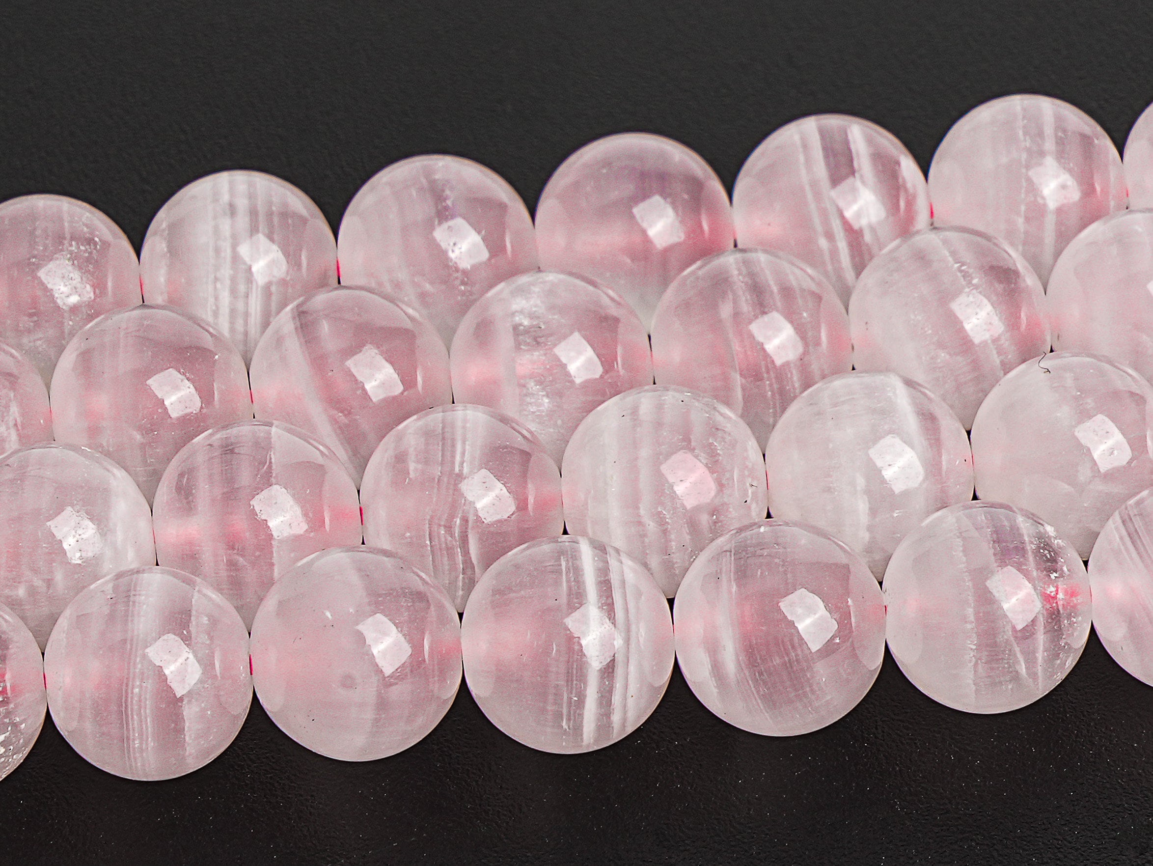 Translucent White Pink Calcite Beads Genuine Natural Grade Aa Gemstone Round Loose Beads 6mm 8mm 10mm Bulk Lot Options