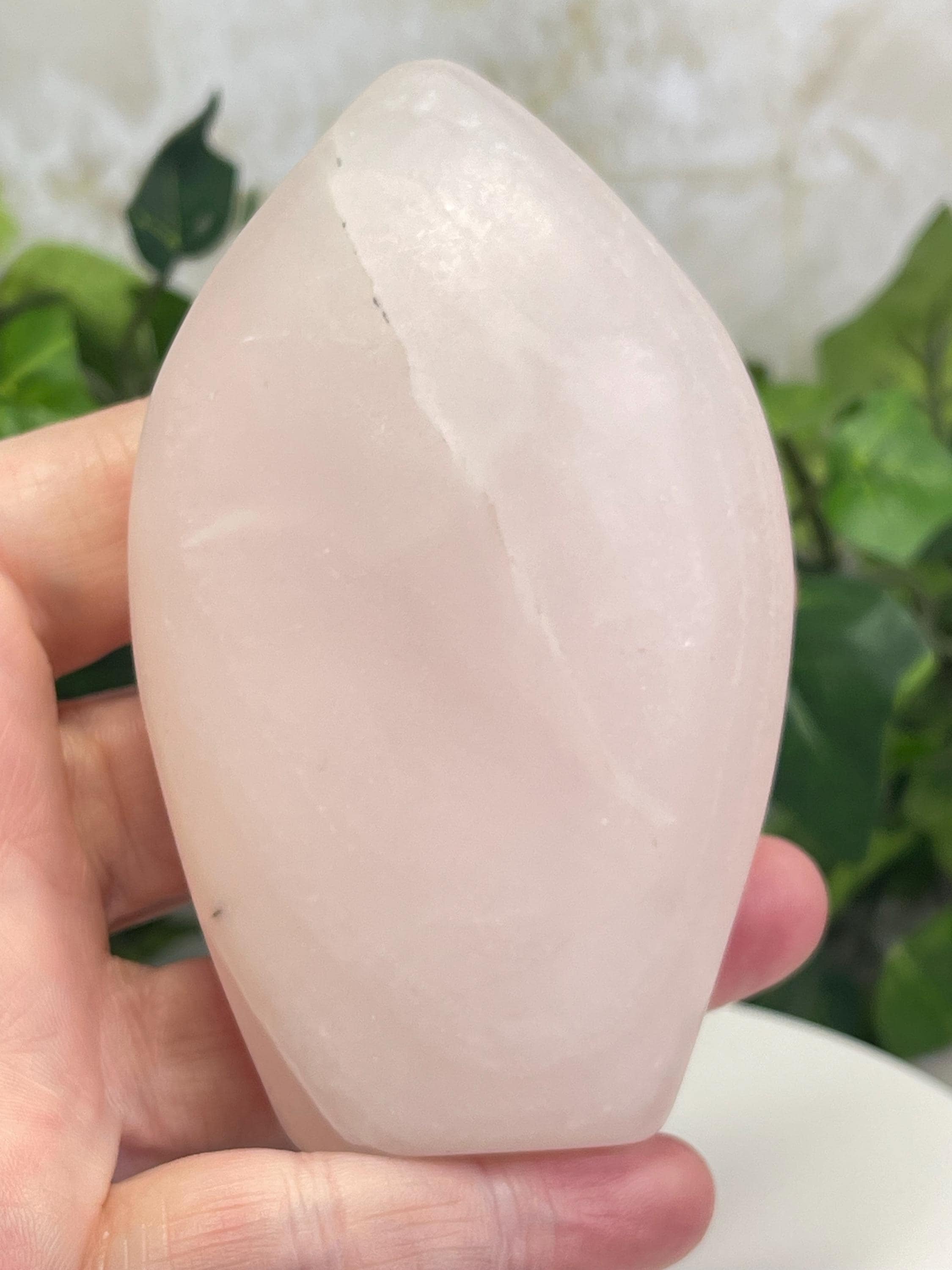 99mm Pink Mangano Calcite Freeform | Uv Reactive Teardrop Stone | Witchy Boho Crystal Decor