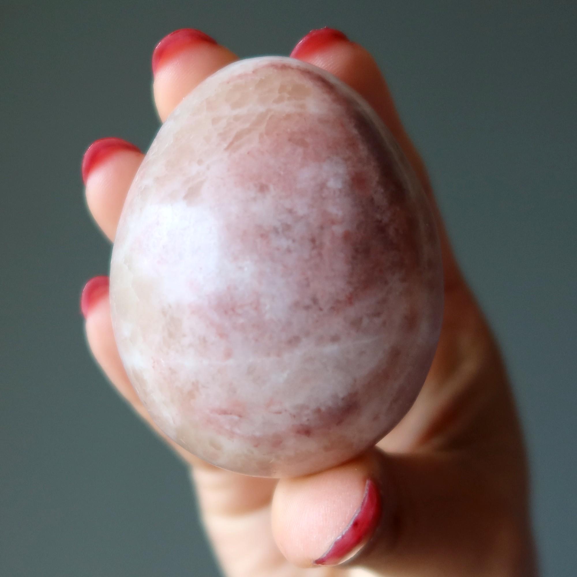 Pink Calcite Egg Gentle Surrender Of Love Healing Crystal