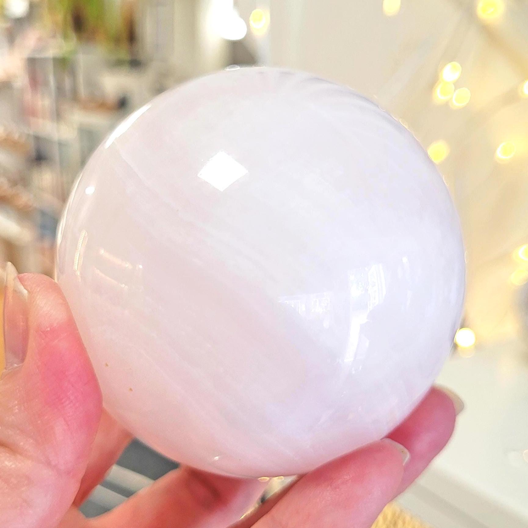 Mangano Calcite Crystal Sphere • Ethically Sourced