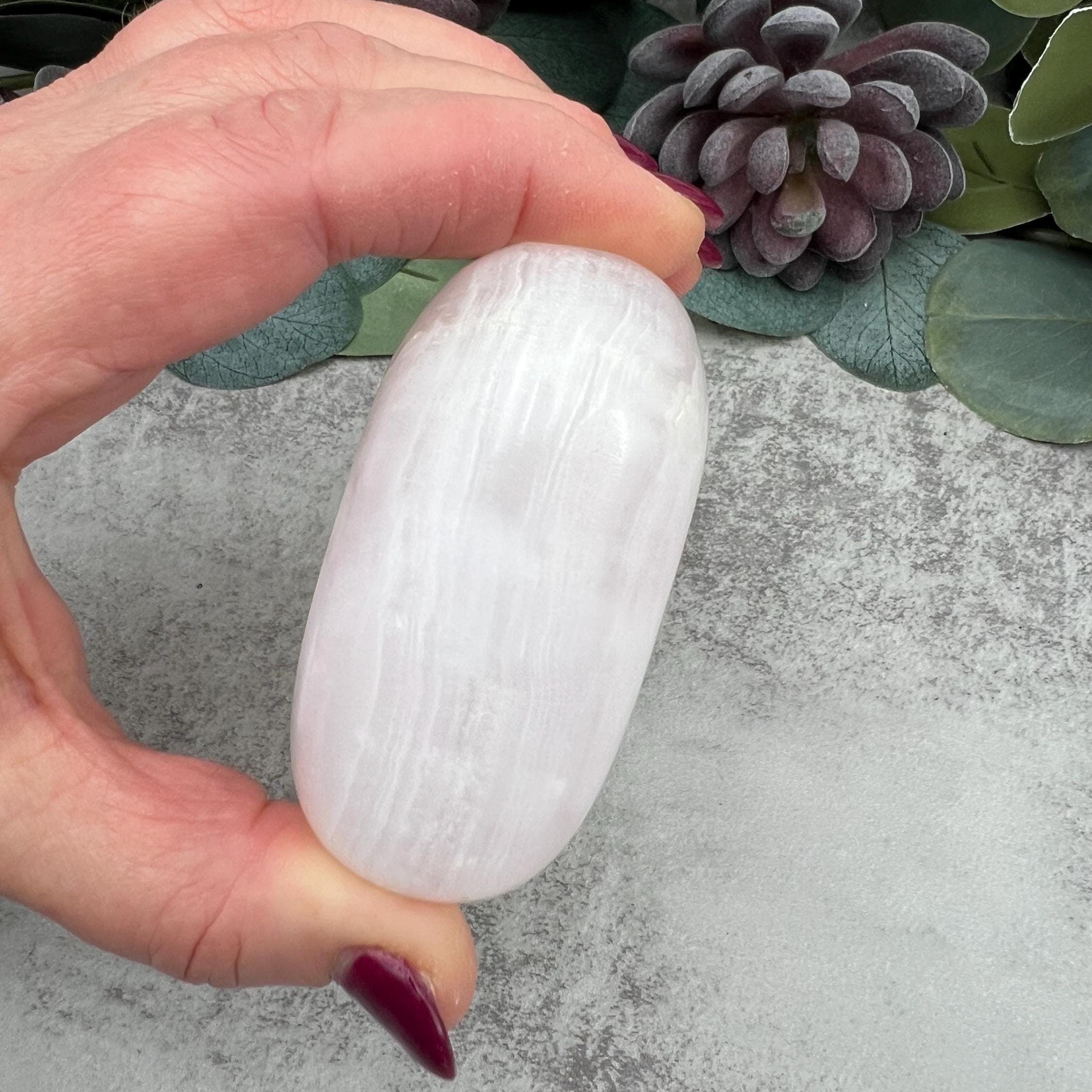 Pink Mangano Calcite Massage Wand / Uv Reactive 2.5+ Inch / Choose Yours