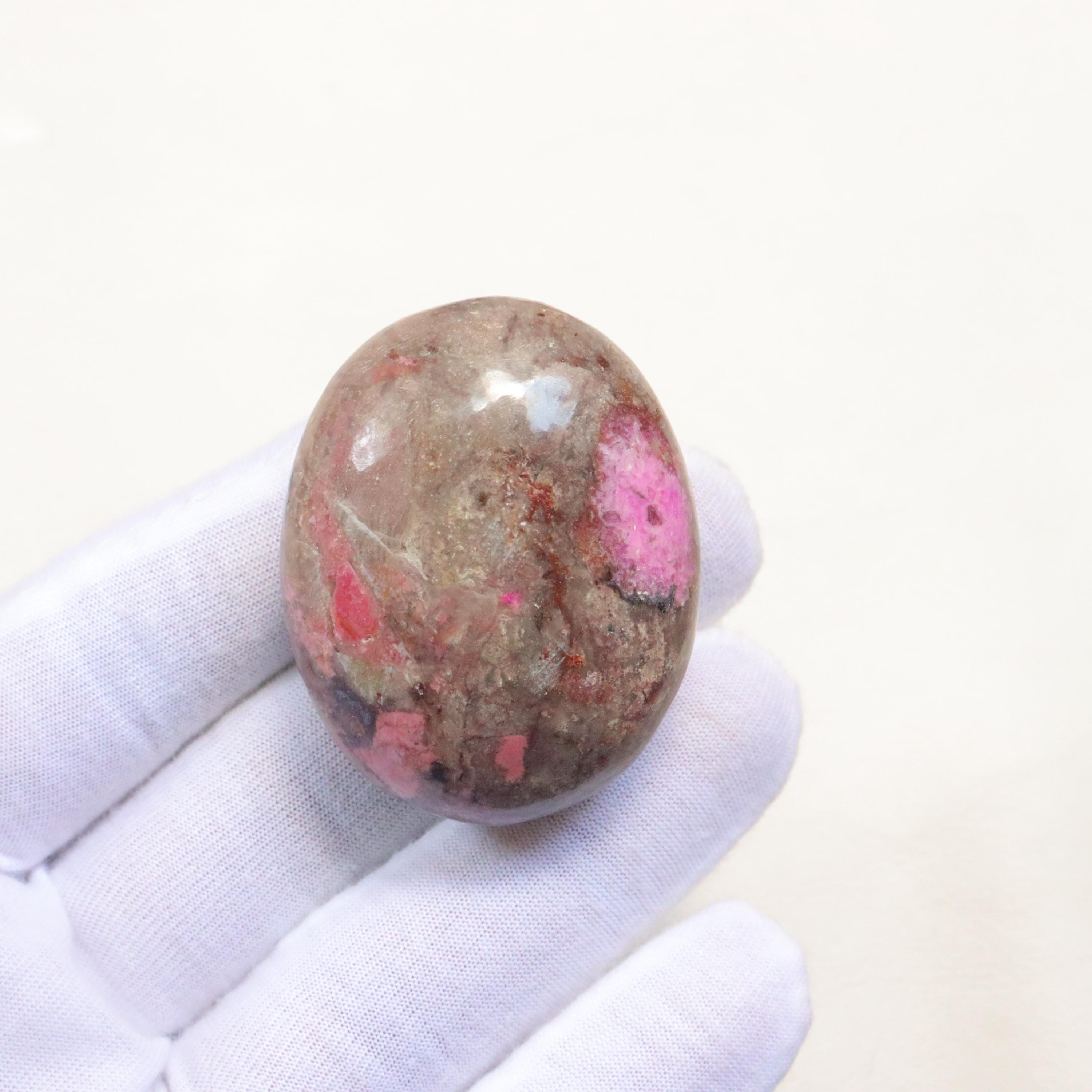 Rare Pink Cobalt Calcite Palm Stone, Natural Cobalto Calcite Gemstone, Cobalto Calcite From Congo, Hand Polished Pink Calcite, Heart Chakra